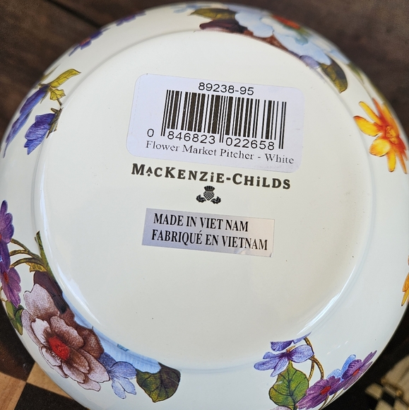 Mackenzie Childs Flower Market White Drink Pitcher - Picture 9 of 10